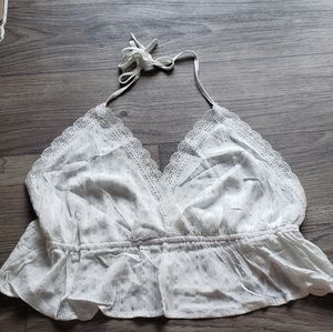 White Halter Bralette NWOT